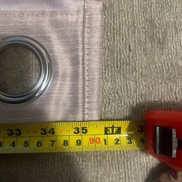 Light Pink Metallic-like Blackout Curtains - 35.5” x 83” - Picture 4 of 5